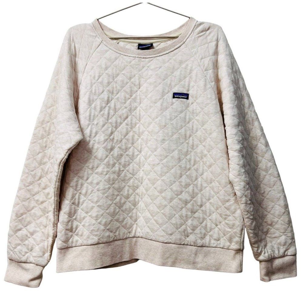 Patagonia Cream Quilted Sweatshirt